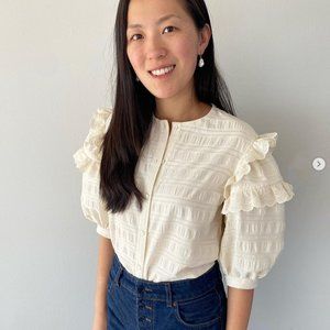 Custom Handmade Ruffle Puff Sleeve Blouse